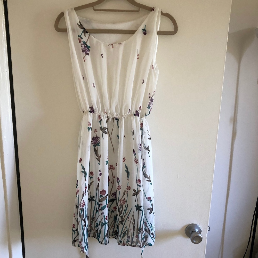 Beautiful white chiffon dress